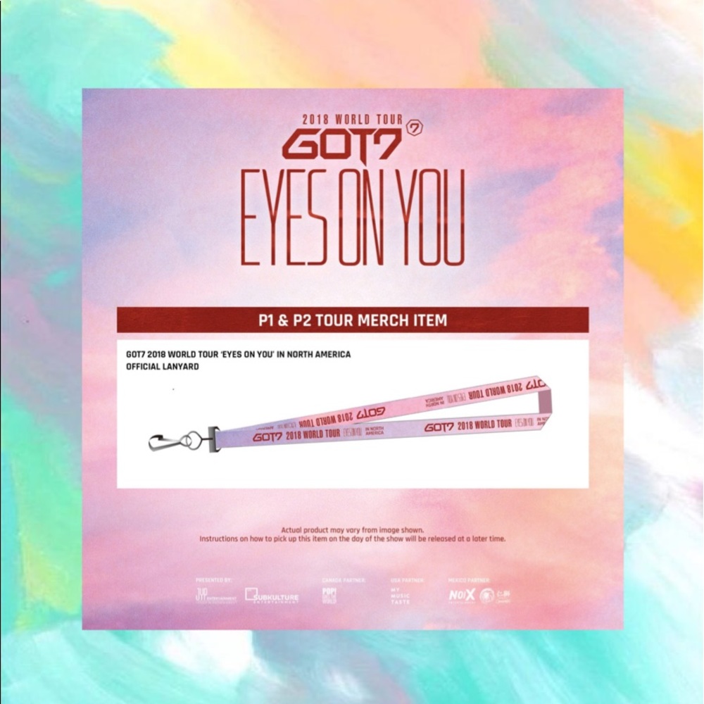 GOT7 2018 WORLD TOUR EYES ON YOU LANYARD KPOP